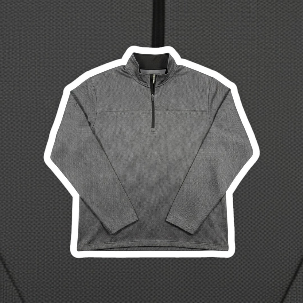 Callaway Thermal Weather Series Men L Gray 1/4 Zip Golf Pullover Textured
